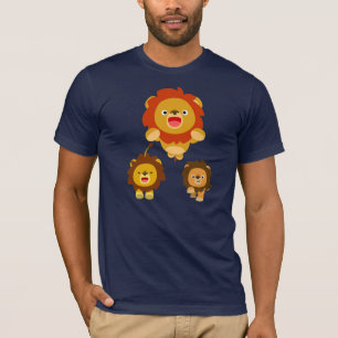 "Kommen Sie!" Drei Niedliche Cartoon Lions T - Shi T-Shirt
