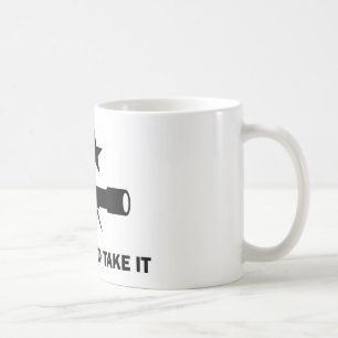 "Kommen Sie es" für Wissenschaftler nehmen Kaffeetasse