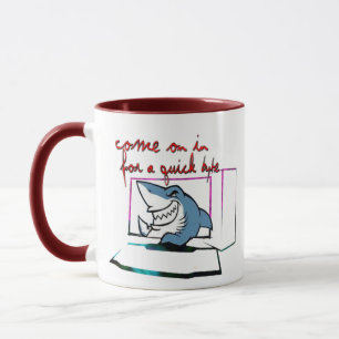 Kommen Sie für ein Quick-Byte (Bite) Computer Nerd Tasse