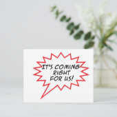 Kommen Sie genau zu uns! Postkarte (Stehend Vorderseite)