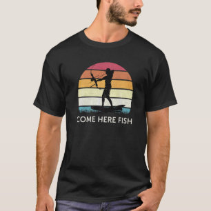 Kommen Sie her Fisch Bow Fishing Arrow Vintag Bow T-Shirt