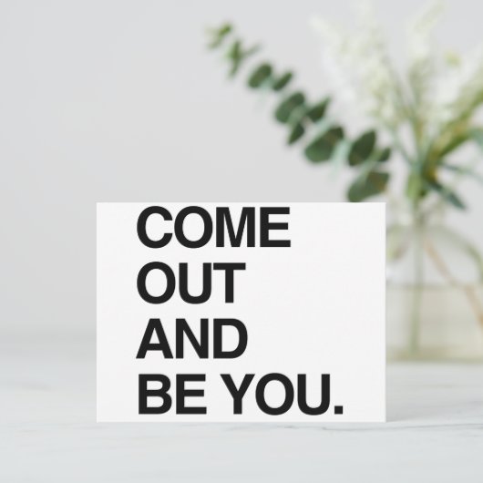 KOMMEN SIE HERAUS UND SEIN SIE POSTKARTE (Stehend Vorderseite)