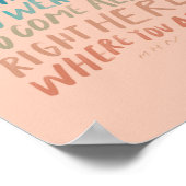 Kommen Sie hier live - Inspiration Zitat Kunst Ca Poster (Ecke)