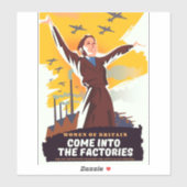 Kommen Sie in die Fabriken Aufkleber (Blatt)