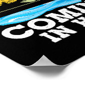 Kommen Sie in heißen Funny Lake Party Pontoon Boot Poster (Ecke)