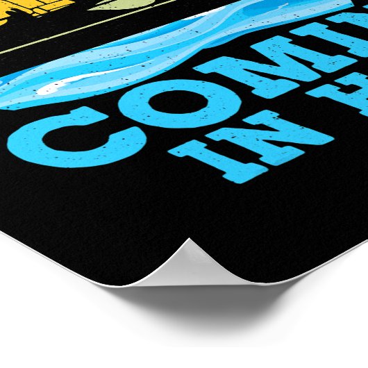 Kommen Sie in heißen Funny Lake Party Pontoon Boot Poster (Ecke)