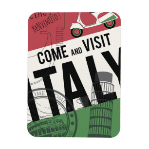 Kommen Sie Italien besichtigen Magnet