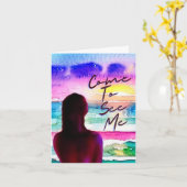 Kommen Sie mich grüßen sehen Karte (Gelbe Blume)