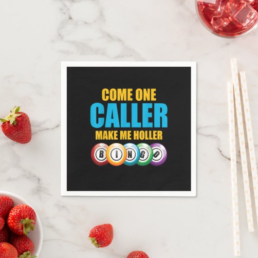 Kommen Sie mit dem Anrufer zu Holler Bingo Lover L Serviette (Beispiel)