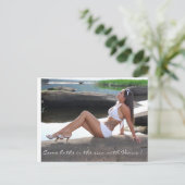 Kommen Sie mit der Venus in die Sonne baden! Postkarte (Stehend Vorderseite)