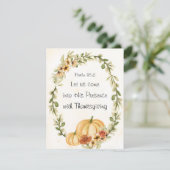Kommen Sie mit Erntedank Flat in seine Gegenwart Karte (Stehend Vorderseite)