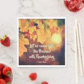 Kommen Sie mit Erntedank Psalm 95 in seine Gegenwa Serviette (Beispiel)