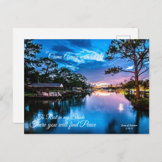 Kommen Sie mit Me Serene Lake Postcard weg Postkarte (Vorne/Hinten)