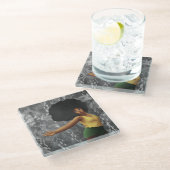 kommen Sie mit mir weg Glasuntersetzer (Schrägansicht)