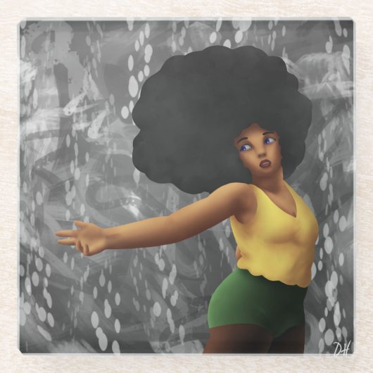 kommen Sie mit mir weg Glasuntersetzer (Vorderseite)