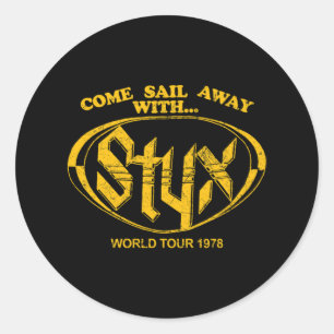Kommen Sie mit STYX-Vintagem Geschenk weg Runder Aufkleber