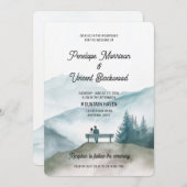 Kommen Sie mit uns in die Berge Einladung (Vorne/Hinten)