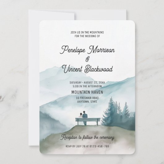 Kommen Sie mit uns in die Berge Einladung (Vorderseite)