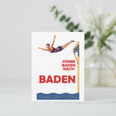 Kommen Sie nach Baden Baden Postkarte (Stehend Vorderseite)