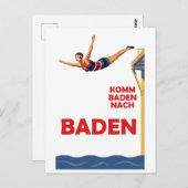 Kommen Sie nach Baden Baden Postkarte (Vorne/Hinten)