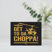 Kommen Sie nach DA Vintager Choppa Postkarte (Stehend Vorderseite)