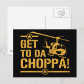 Kommen Sie nach DA Vintager Choppa Postkarte (Vorne/Hinten)