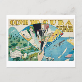 Kommen Sie nach Kuba, eine Vintage Postkarte