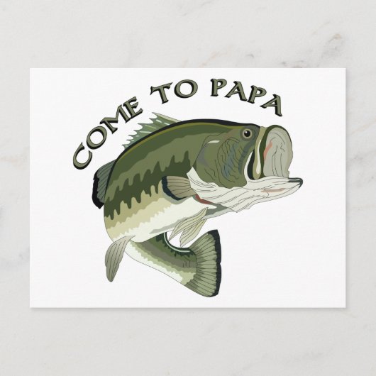 Kommen Sie nach Papa Postkarte (Vorderseite)