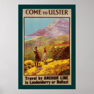 Kommen Sie nach Ulster (Grenze) Poster