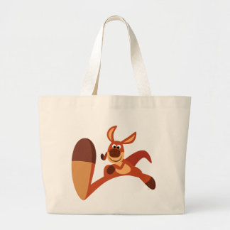 "Kommen Sie!" Niedlicher Cartoon Kangaroo Bag Jumbo Stoffbeutel