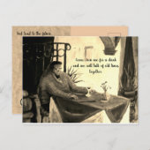 Kommen Sie, reden Sie über die Einladung der alten Postkarte (Vorne/Hinten)