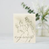 Kommen Sie tanzen | Lautrec - Tanzpaar Postkarte (Stehend Vorderseite)