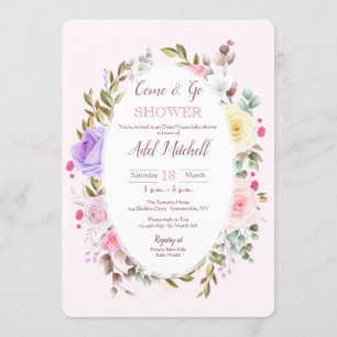 Kommen Sie und gehen Sie Open House Baby Dusche Einladung