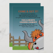 Kommen Sie und holen Sie es GRILLEN Einladung (Vorne/Hinten)