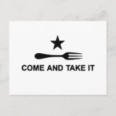 Kommen Sie und nehmen Sie die Gabel Postkarte (Vorderseite)