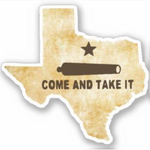 Kommen Sie und nehmen Sie es Cannon auf Texas Vint Aufkleber