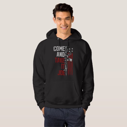 Kommen Sie und nehmen Sie es Joe Gun Rights Eigent Hoodie (Vorne ganz)