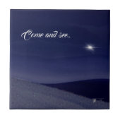 Kommen Sie und sehen Sie Weihnachten Keramik Tile Fliese (Vorderseite)