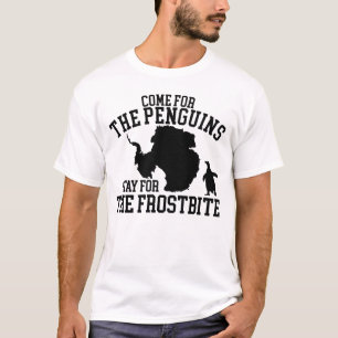 Kommen Sie zu den Pinguinen, die für den Frostbiss T-Shirt