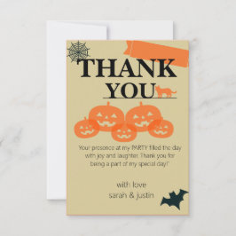 Kommen Sie zu einem Spooktacular Halloween Bash!" Dankeskarte