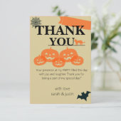 Kommen Sie zu einem Spooktacular Halloween Bash!" Dankeskarte (Stehend Vorderseite)