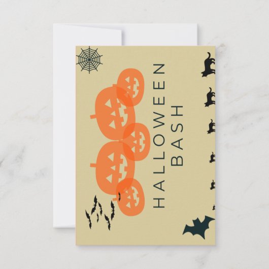 Kommen Sie zu einem Spooktacular Halloween Bash!" Dankeskarte (Rückseite)
