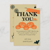 Kommen Sie zu einem Spooktacular Halloween Bash!" Dankeskarte (Vorne/Hinten)