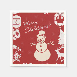 "Kommen Sie zu einem Weihnachtsfest im Jolly-Party Serviette