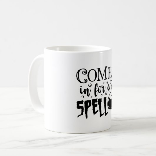 Kommen Sie zu einem zauberhaften Halloween Cool Kaffeetasse (Vorderseite Links)