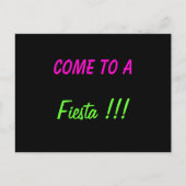 KOMMEN SIE ZU EINER FIESTA!!! - Einladung auf Post (Vorderseite)