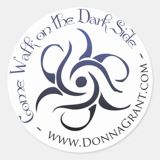 Kommen Sie zu Fuß auf der DARK-Seite Runder Aufkleber (Vorderseite)