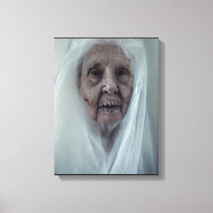 Kommen Sie zu granny spooky Halloween Poster Leinwanddruck