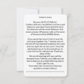 Kommen Sie zu Jesus Heilsgebet-Karte RSVP Karte (Vorderseite)