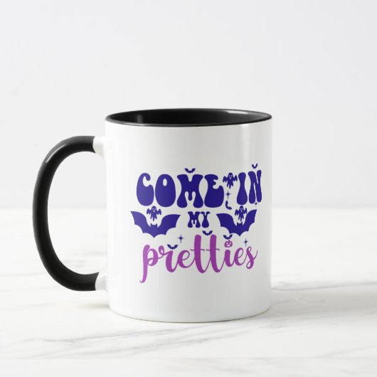 Kommen Sie zu meinem Pretties Bats Ghosts Hallowee Tasse (Links)